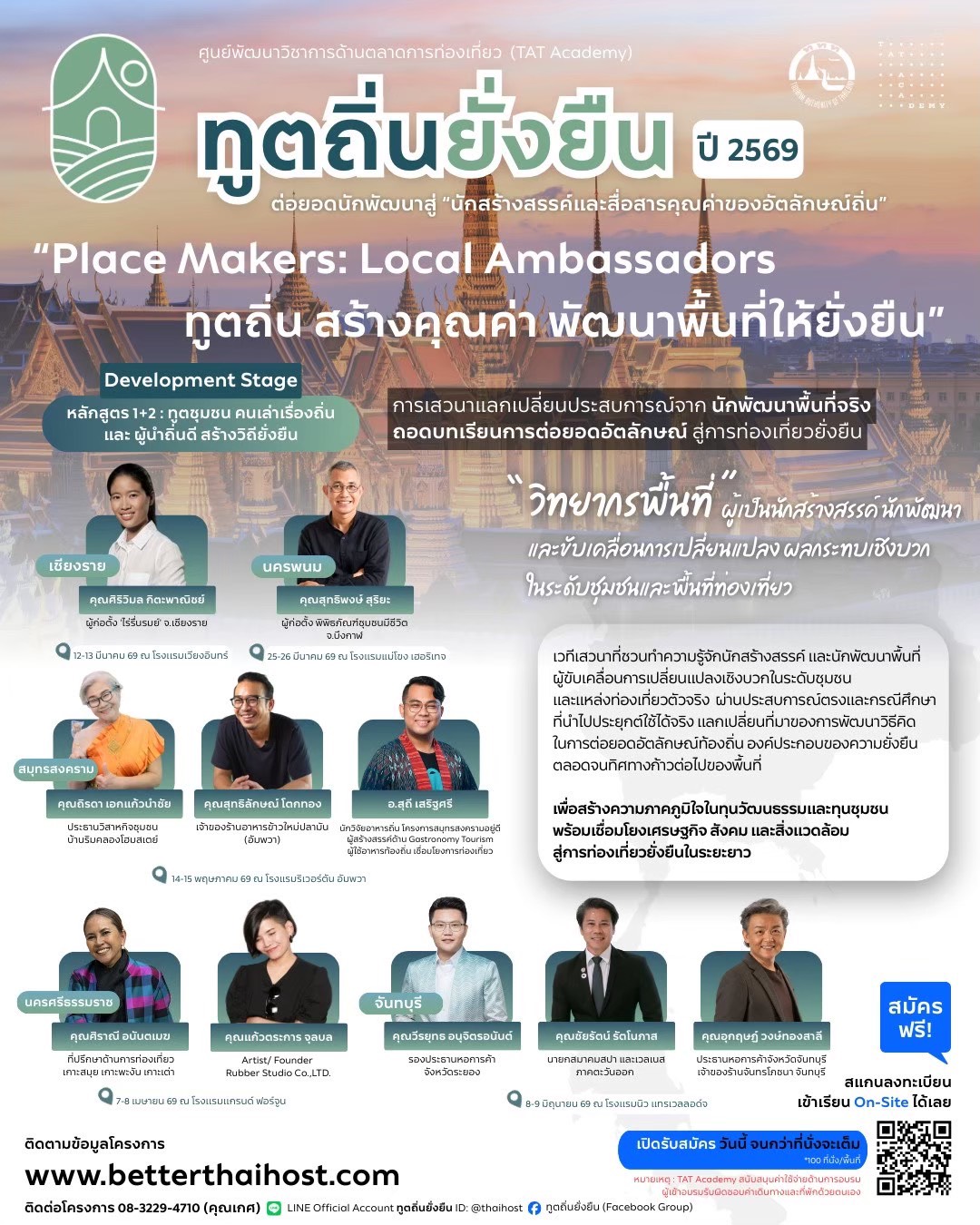 วิทยากรโครงการ ทูตชุมชน คนเล่าเรื่องถิ่น + ผู้นำถิ่นดี สร้างวิถียั่งยืน