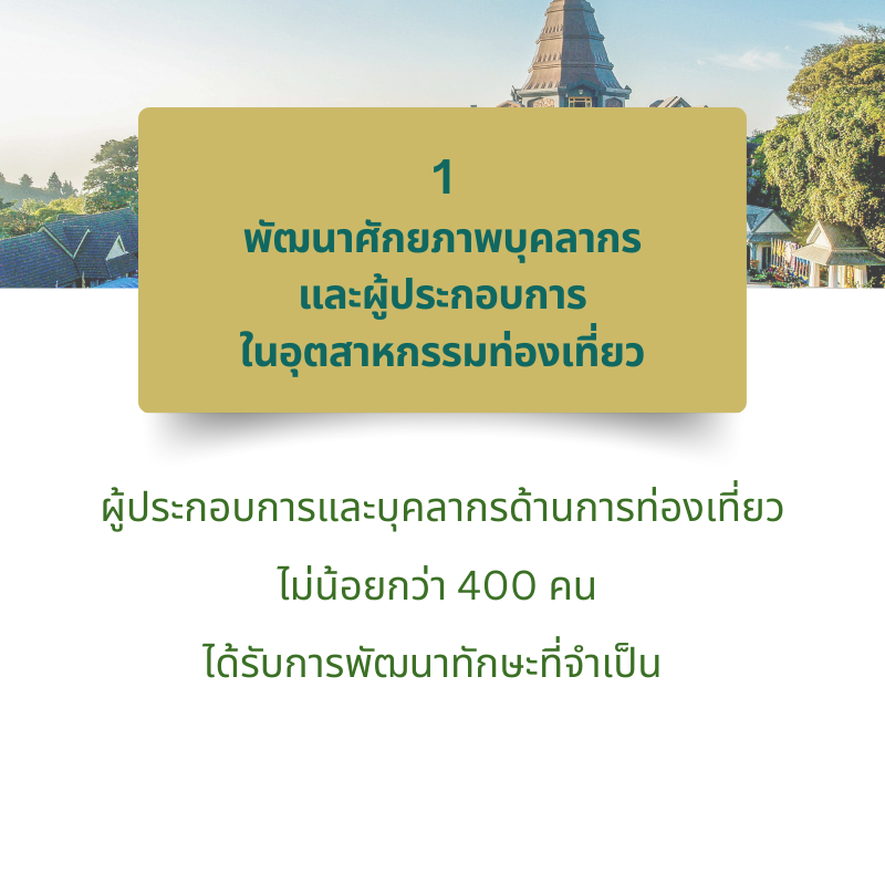 พัฒนาศักยภาพบุคลากรและผู้ประกอบการในอุตสาหกรรมท่องเที่ยว